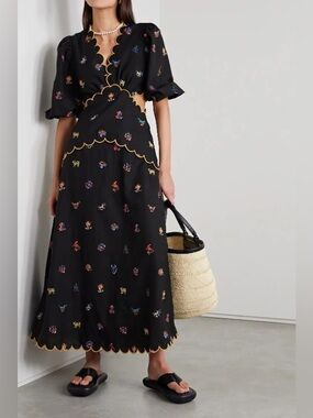 black coconut grove puff sleeve maxi dress Puff Sleeve Day Gown - MAXI main image 1